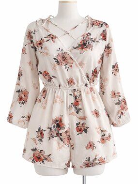 One Love Clothing LA Floral Bell Sleeve Top - Size L